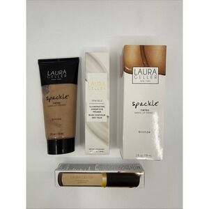 Laura Geller Lot Of 4 Spackle Makeup Primers & Concealer Light Bronze NEW
